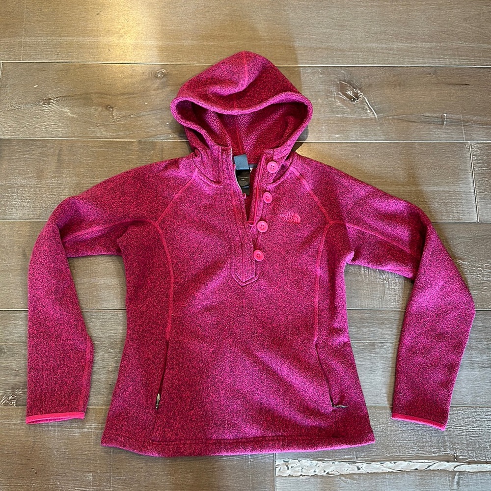 NorthFace 1/4 button hoodie